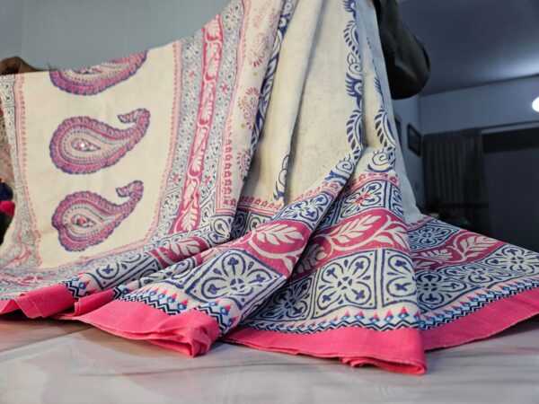 রয়েল ব্লু সিল্ক শাড়ি - Image 5