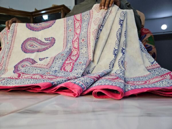 রয়েল ব্লু সিল্ক শাড়ি - Image 6